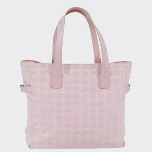 Chanel Travel Line Nylon Large Tote in Pink Authentic
